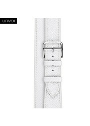 URVOI Double Round Band for Apple Watch Series 7 6 SE 5 4 3 Strap for iwatch Strap High Quality Soft Genuine Leather Loop Wraps