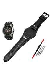 Genuine leather men's watch band, 22mm strap with engraving mat CH2891 CH3051 CH2564 CH2565