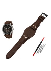 Genuine leather men's watch band, 22mm strap with engraving mat CH2891 CH3051 CH2564 CH2565