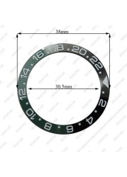 NEITON 38mm Ceramic Bezel GMT & Diving Watch Insert for 40mm Men's Watch Watches Replacement Watch Accessories Simple Dial Watch Bezel Ins