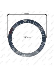 NEITON 38mm Ceramic Bezel GMT & Diving Watch Insert for 40mm Men's Watch Watches Replacement Watch Accessories Simple Dial Watch Bezel Ins