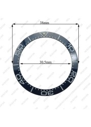 NEITON 38mm Ceramic Bezel GMT & Diving Watch Insert for 40mm Men's Watch Watches Replacement Watch Accessories Simple Dial Watch Bezel Ins