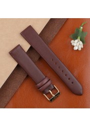 Onthelevel Women Leather Watch Strap 12mm 14mm 16mm 18mm 20mm Quick Release Watch Straps Replacement Black Blue Gray White Coffee