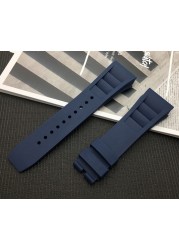 Top Quality Imported Nature Soft Silicone Rubber Black Watchband Watch Band For Mille Strap For Strap RM-011 For Richard Strap