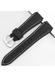 Waterproof Rubber Strap Pin Buckle Men's Bracelet Replacement Casio AE1200 MRW200H Convex Silicone Watchband 18mm 20mm