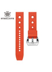 Steeldave Automatic Mechanical Strap 20mm Replacement Watch Bands Automatic Watch Bracelets Diving Watches Waffle Strap 20/22mm