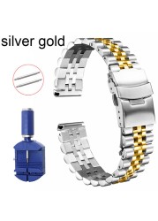 Stainless Steel Watch Band 18mm 19 20mm 21 22mm 23 24mm 26mm 28 30mm Watch Strap Silk Shiny Watchband Replacement Bracelet