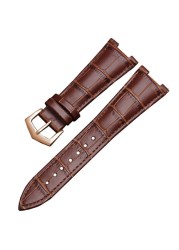 Leather watch band for Patek Philippe 5711 5712G Nautilus for watches men and women special prong wristband 25mm