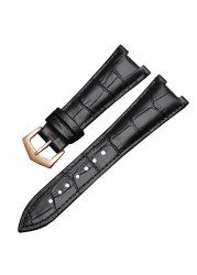 Leather watch band for Patek Philippe 5711 5712G Nautilus for watches men and women special prong wristband 25mm