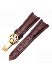 Leather watch band for Patek Philippe 5711 5712G Nautilus for watches men and women special prong wristband 25mm