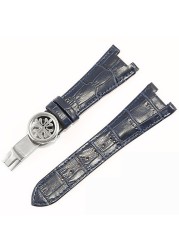 Leather watch band for Patek Philippe 5711 5712G Nautilus for watches men and women special prong wristband 25mm