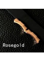 20mm 21mm Silver Black Gold Rose Gold Solid Curved Link End Endlink Only for Daytona Watch Band Rubber Leather