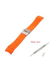 Sale!! New Waterproof 6 Colors Silicone Rubber Watch Wrist Watch Strap Band Replacement 22mm 20mm 10,000 LB Rated Radian