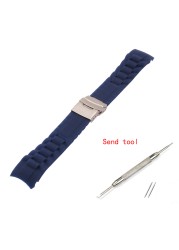 Sale!! New Waterproof 6 Colors Silicone Rubber Watch Wrist Watch Strap Band Replacement 22mm 20mm 10,000 LB Rated Radian