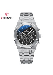 CHENXI Fashion Business Men Watches Top Brand Luxury Quartz Watch Men Stainless Steel Waterproof Wristwatch Relogio Masculino