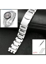 For Swatch Solid Core Metal Bracelet Concave Convex Watch Chain YCS YAS YGS Iron Men and Women Steel Ceramic Watchband