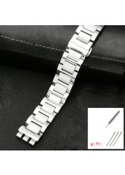 For Swatch Solid Core Metal Bracelet Concave Convex Watch Chain YCS YAS YGS Iron Men and Women Steel Ceramic Watchband