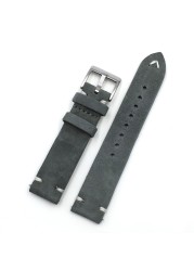 Suede Leather Watch Band18mm 20mm 22mm 24mm Quick Release Strap Replacement Watchband Vintage for Men Women Brown