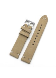 Suede Leather Watch Band18mm 20mm 22mm 24mm Quick Release Strap Replacement Watchband Vintage for Men Women Brown