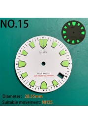 Nh35 ساعة مزدوجة الهاتفي جديد C3 مضيئة تعديل ساعة حرفية skx007 SKX006 صغيرة ملليمتر 28.5 مللي متر أذن البحر nh35 العالمي