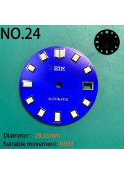 Nh35 ساعة مزدوجة الهاتفي جديد C3 مضيئة تعديل ساعة حرفية skx007 SKX006 صغيرة ملليمتر 28.5 مللي متر أذن البحر nh35 العالمي