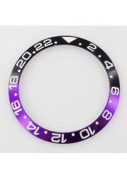 38mm*30.6mm Bezel Watch Insert Fit For 40mm GMT Automatic Men's Watch Aluminum Bezel Ring Red/Blue/Purple/Green/Gold