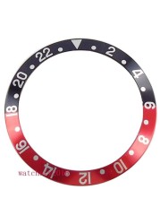 38mm*30.6mm Bezel Watch Insert Fit For 40mm GMT Automatic Men's Watch Aluminum Bezel Ring Red/Blue/Purple/Green/Gold