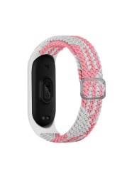 ZHIX مطاطا قابل للتعديل النايلون مضفر سوار ل Mi الفرقة 6 حزام Miband 4 3 correa معصمه ل شاومي Mi الفرقة 5 حزام