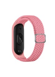 ZHIX مطاطا قابل للتعديل النايلون مضفر سوار ل Mi الفرقة 6 حزام Miband 4 3 correa معصمه ل شاومي Mi الفرقة 5 حزام