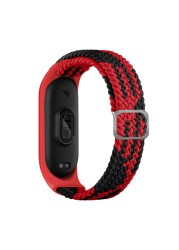 ZHIX مطاطا قابل للتعديل النايلون مضفر سوار ل Mi الفرقة 6 حزام Miband 4 3 correa معصمه ل شاومي Mi الفرقة 5 حزام