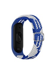 ZHIX مطاطا قابل للتعديل النايلون مضفر سوار ل Mi الفرقة 6 حزام Miband 4 3 correa معصمه ل شاومي Mi الفرقة 5 حزام