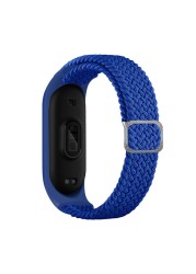 ZHIX مطاطا قابل للتعديل النايلون مضفر سوار ل Mi الفرقة 6 حزام Miband 4 3 correa معصمه ل شاومي Mi الفرقة 5 حزام