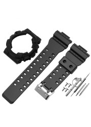 Soft Silicone Rubber Strap For Men And Women Shiny Bracelet Replacement Strap For G Shock GD GA GLS-100 110 120 Resin Watch