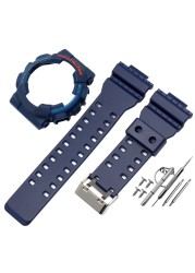 Soft Silicone Rubber Strap For Men And Women Shiny Bracelet Replacement Strap For G Shock GD GA GLS-100 110 120 Resin Watch