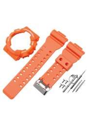 Soft Silicone Rubber Strap For Men And Women Shiny Bracelet Replacement Strap For G Shock GD GA GLS-100 110 120 Resin Watch