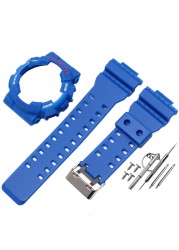 Soft Silicone Rubber Strap For Men And Women Shiny Bracelet Replacement Strap For G Shock GD GA GLS-100 110 120 Resin Watch