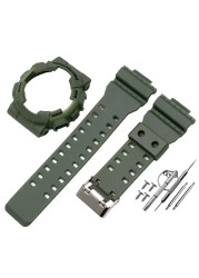 Soft Silicone Rubber Strap For Men And Women Shiny Bracelet Replacement Strap For G Shock GD GA GLS-100 110 120 Resin Watch