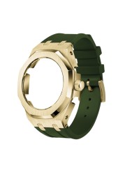 GA2100 GA2110 Casioak Metal Case with Rubber Strap Watch Crown with Screw Tools Adjustment Accessories