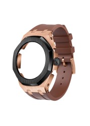 GA2100 GA2110 Casioak Metal Case with Rubber Strap Watch Crown with Screw Tools Adjustment Accessories