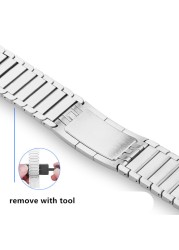 Link Bracelet for Apple Watch Series 7 45mm 41mm Stainless Steel Bracelet Wristband for iWatch 6 5 4 SE 3 44mm 40mm 42mm 38mm