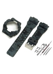 Watch Accessories Resin Strap Men Pin Buckle Strap Case for Casio G-SHOCK GA-110 GA-100 GD-1205146 5081 Waterproof Watch Band