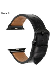 MAIKES Watch Accessories Leather Apple Watch Band 45mm 44mm 41mm 38mm for iWatch Bands Series 7 6 5 4 Watch Strap