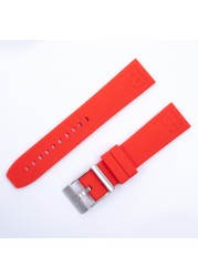 Silicone Watches Rubber Soft Band 20mm 22mm 24mm Watchband for Breitling Strap navitimer Avenger Superocean Logo Strap