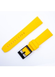 Silicone Watches Rubber Soft Band 20mm 22mm 24mm Watchband for Breitling Strap navitimer Avenger Superocean Logo Strap