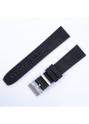 Silicone Watches Rubber Soft Band 20mm 22mm 24mm Watchband for Breitling Strap navitimer Avenger Superocean Logo Strap