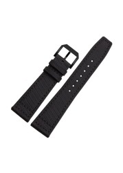 20mm 21mm 22mm Nylon Canvas Fabric Watch Band For IWC Pilot Neurological Time Zone Top Gun Strap Green Black Watch Straps Straps