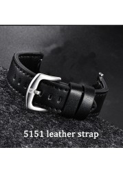 BENYAR Watch Men's Leather Strap Silicone Men's 22mm Watch Band