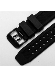 Silicone Watch Band, 23mm, Water Resistant, Black, for Luminox 7251, 3050, 3051, 6402