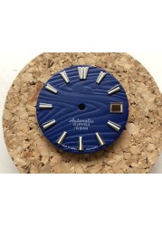 S-Watch blue dial with s logo and GS logo 28.5 size blue lumi fit nh35/36 movement use skx007/009 4r36 and nh36