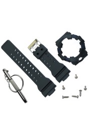 Camo Resin Strap Case Men Watch Accessories for Casio G-SHOCK GA700 GA735 Sports Waterproof Rubber Strap Ladies Watch Band